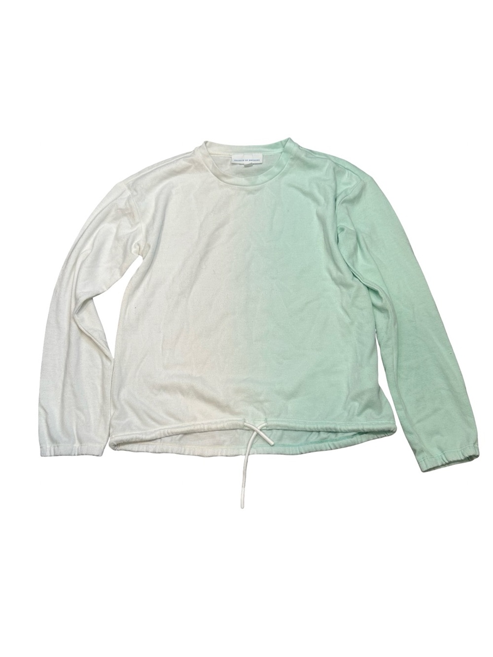 EUC Rockets of Awesome Girls Size 10 Long Sleeve Crewneck Top in Mint Gradient